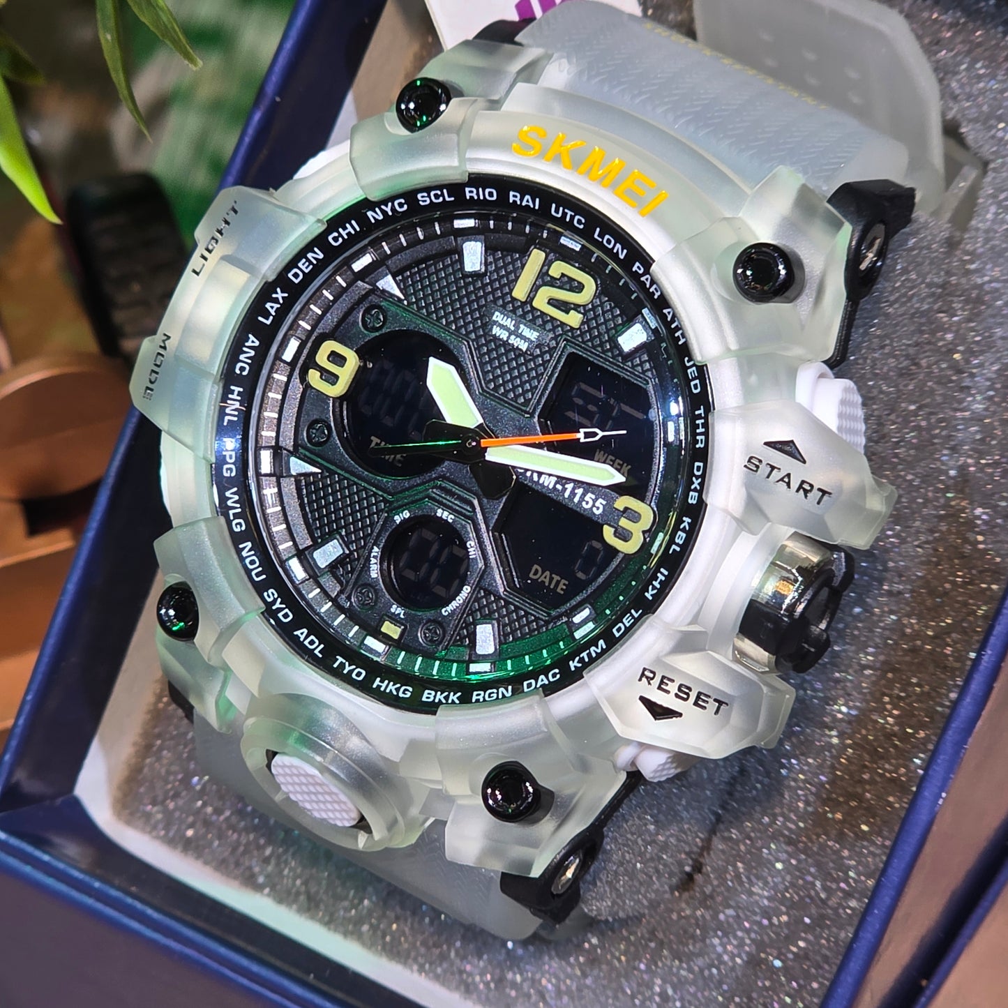 Skmei Montre Hommes- 1155B - Chrono-Blanc