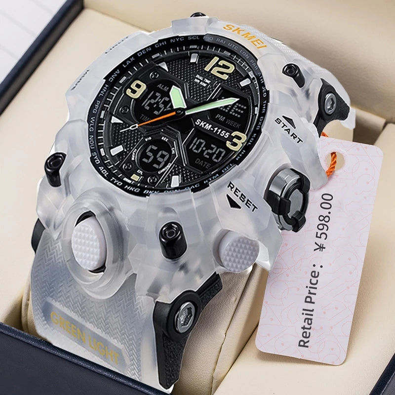 Skmei Montre Hommes- 1155B - Chrono-Blanc