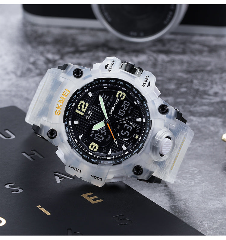 Skmei Montre Hommes- 1155B - Chrono-Blanc