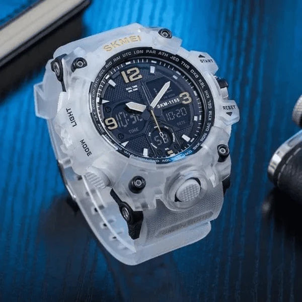 Skmei Montre Hommes- 1155B - Chrono-Blanc