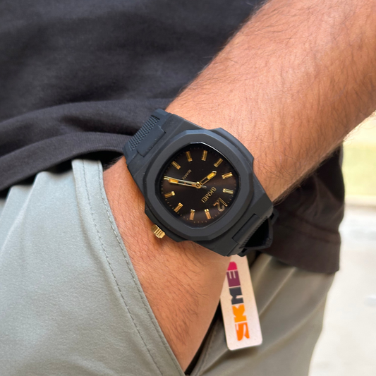 SKMEI 1717 Black Gold